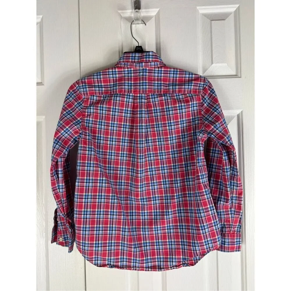 Ralph Lauren Boys Plaid Button Front Shirt 10/12